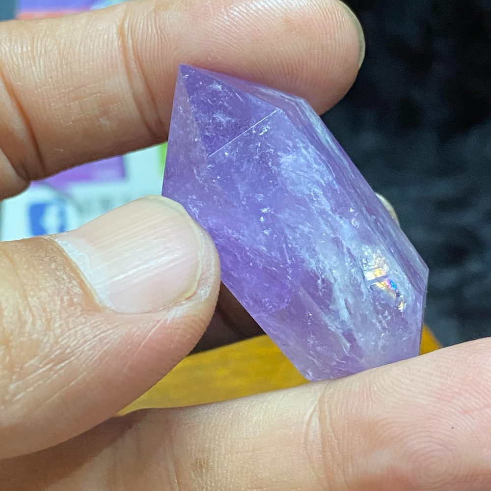紫水晶雙尖柱25.0g長45.6mm-細節圖6