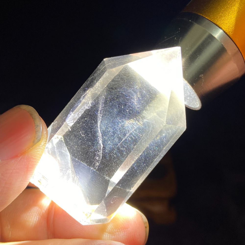 白水晶柱39.6g高47.2mm（兔毛）（藍針）-細節圖2