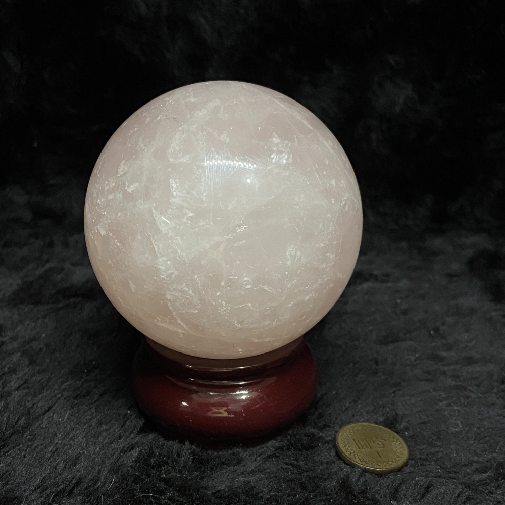 星光粉晶球75.5mm重603g-細節圖2