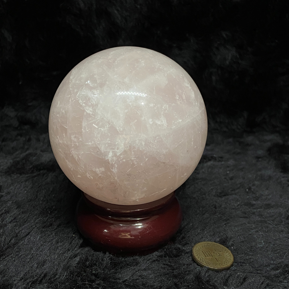 星光粉晶球75.5mm重603g-細節圖3