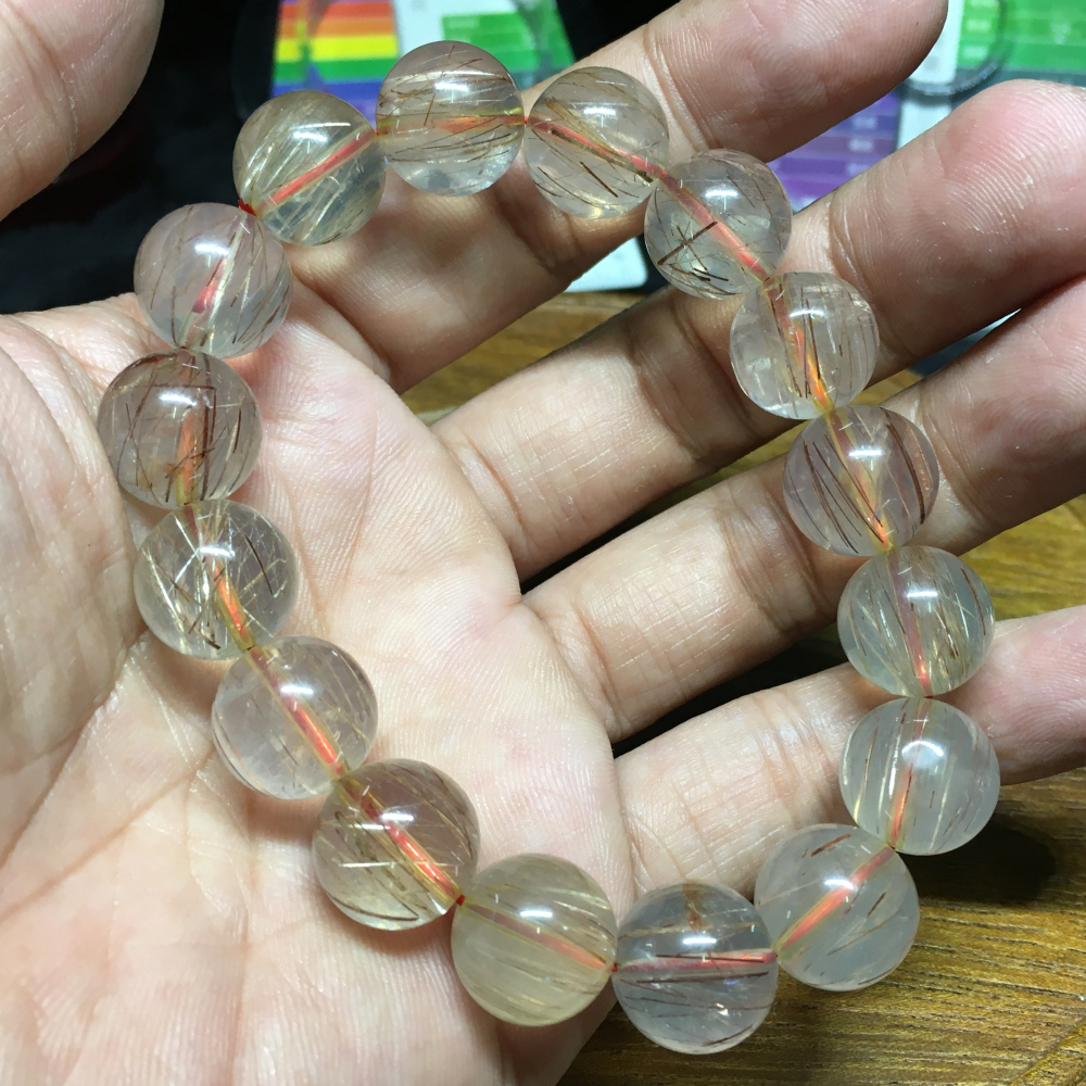 金髮晶13mm手珠-細節圖3