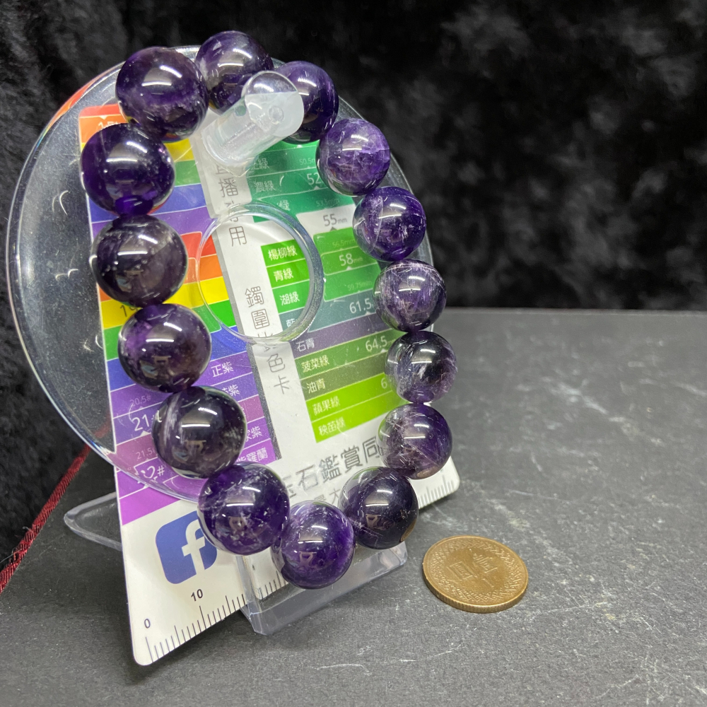 紫水晶手珠14mm重56.3g-細節圖2