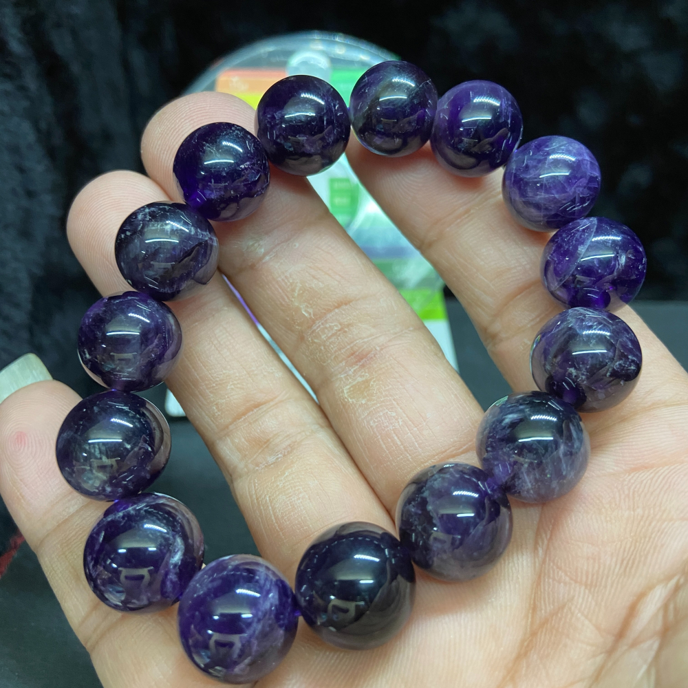 紫水晶手珠14mm重56.3g-細節圖3