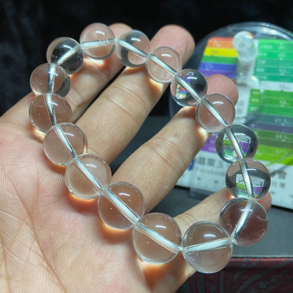 白水晶手珠14mm重64g-細節圖2