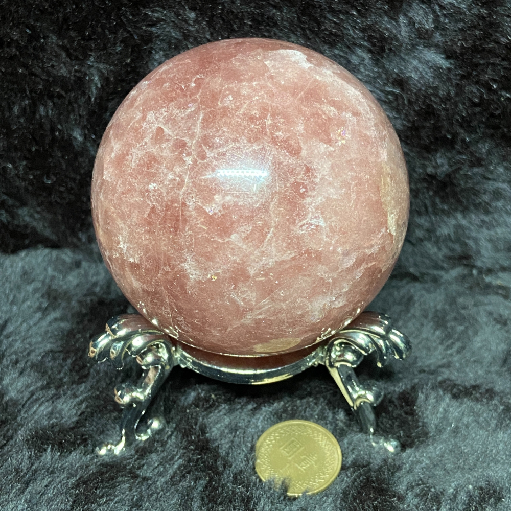 草莓晶水晶球66.5mm-細節圖3