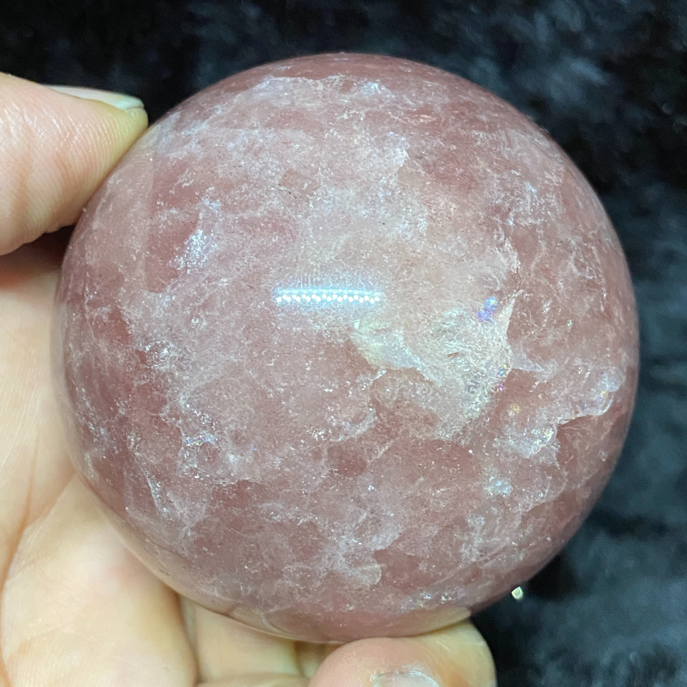 草莓晶水晶球66.5mm-細節圖4