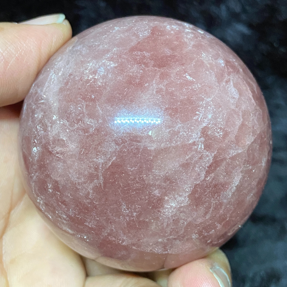 草莓晶水晶球66.5mm-細節圖6