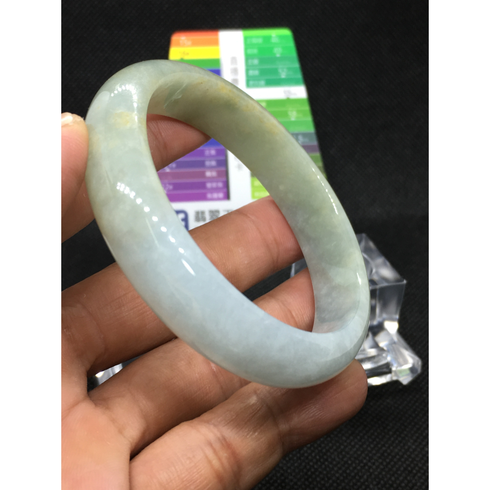 緬甸玉A貨~冰糯58.2平安鐲-細節圖4