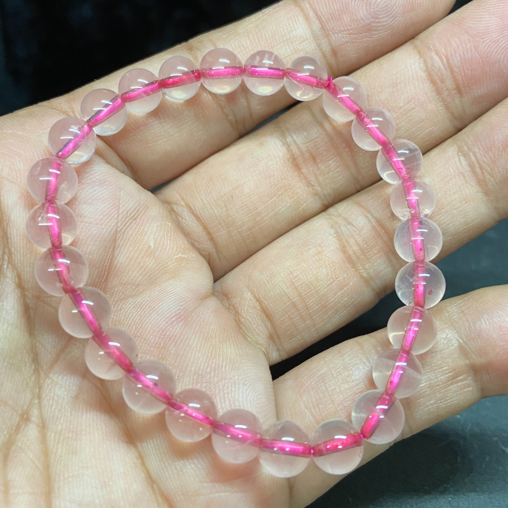 粉晶7mm手珠鍊13.4g-細節圖3