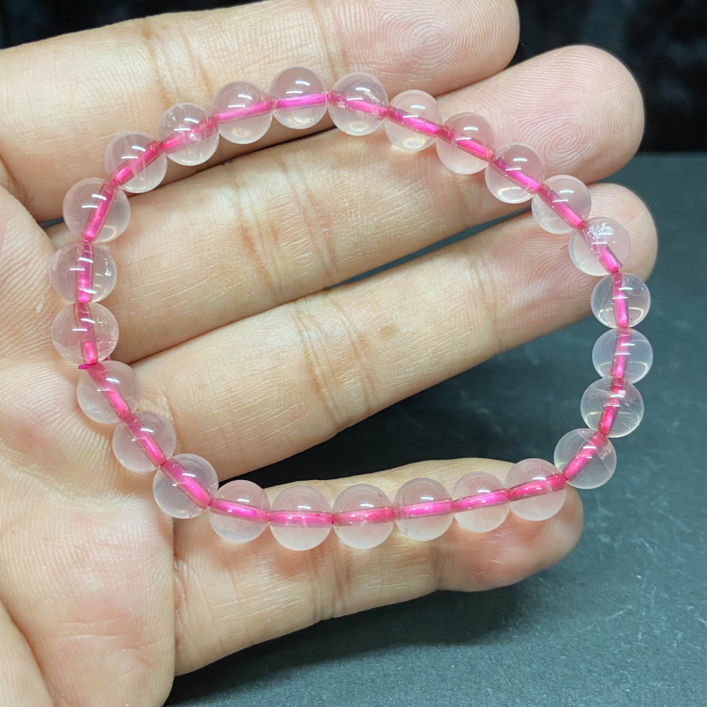 粉晶7mm手珠鍊13.4g-細節圖4