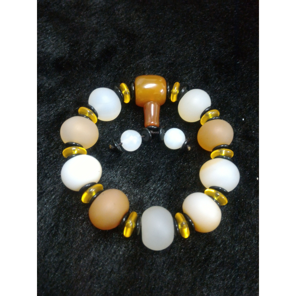 亞光多彩玉髓手珠-細節圖2