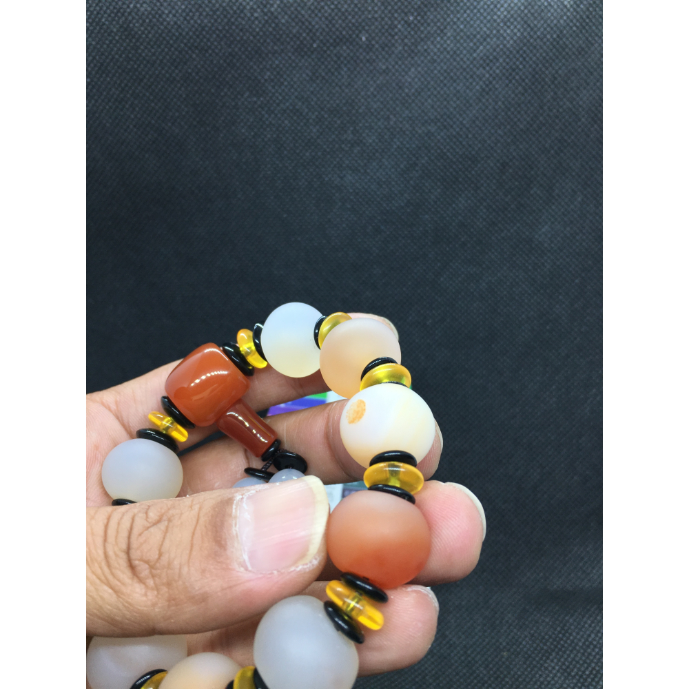 亞光多彩玉髓手珠-細節圖4