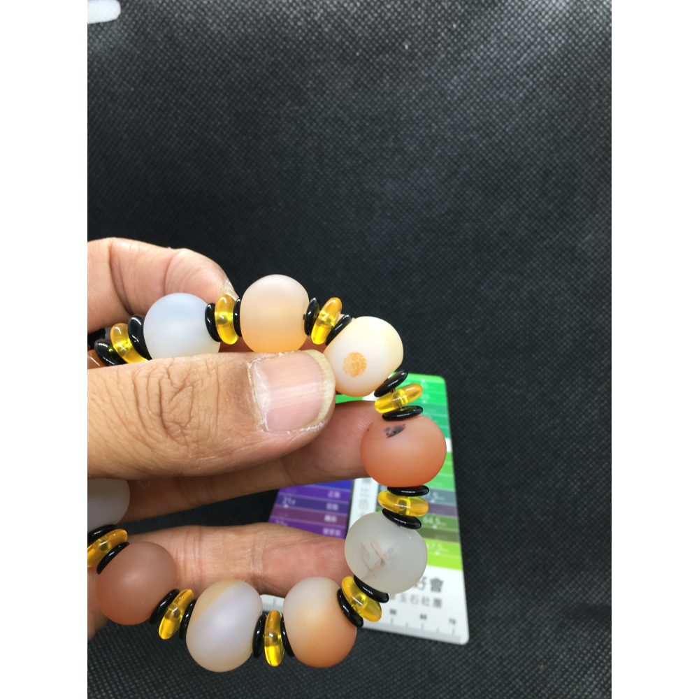 亞光多彩玉髓手珠-細節圖6