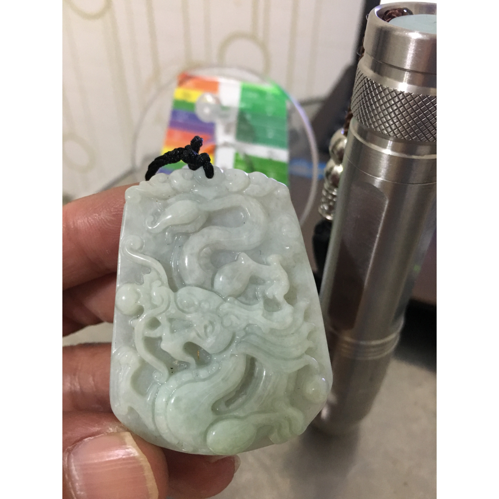 緬甸玉A貨—龍牌吊墜-細節圖6