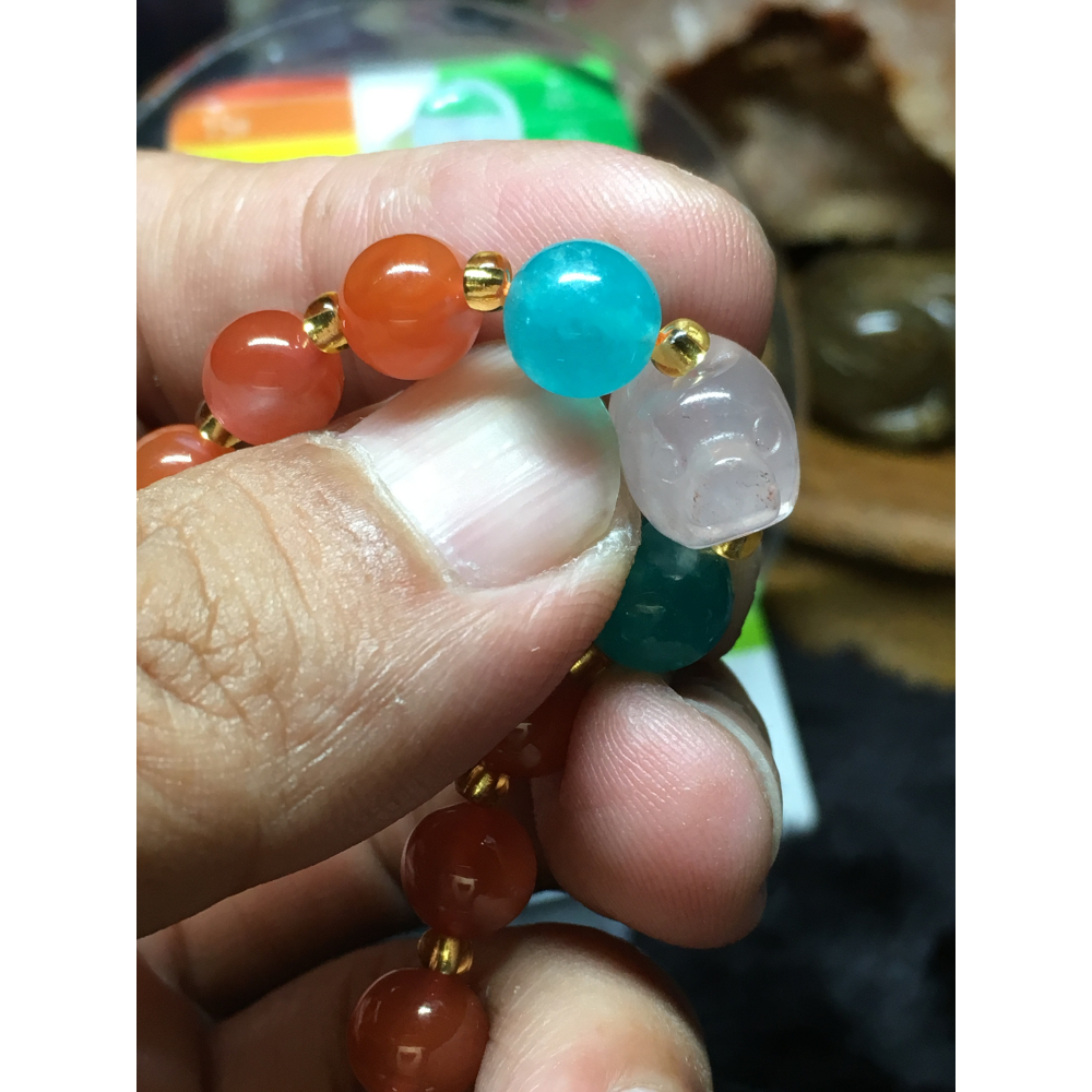 紅瑪瑙造型手鍊-細節圖2