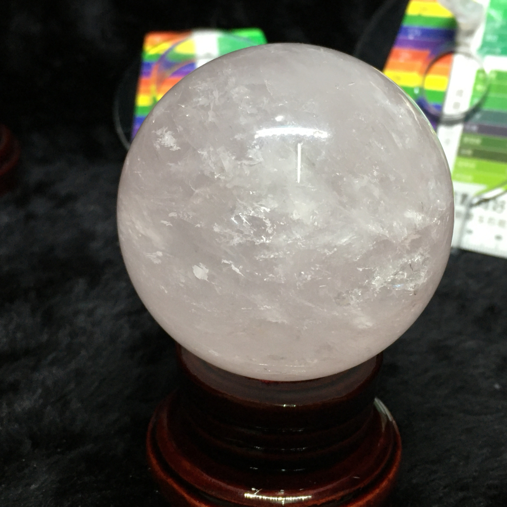 六芒星光粉晶球63.6mm-細節圖5
