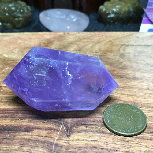 紫黃晶雙尖柱43g
