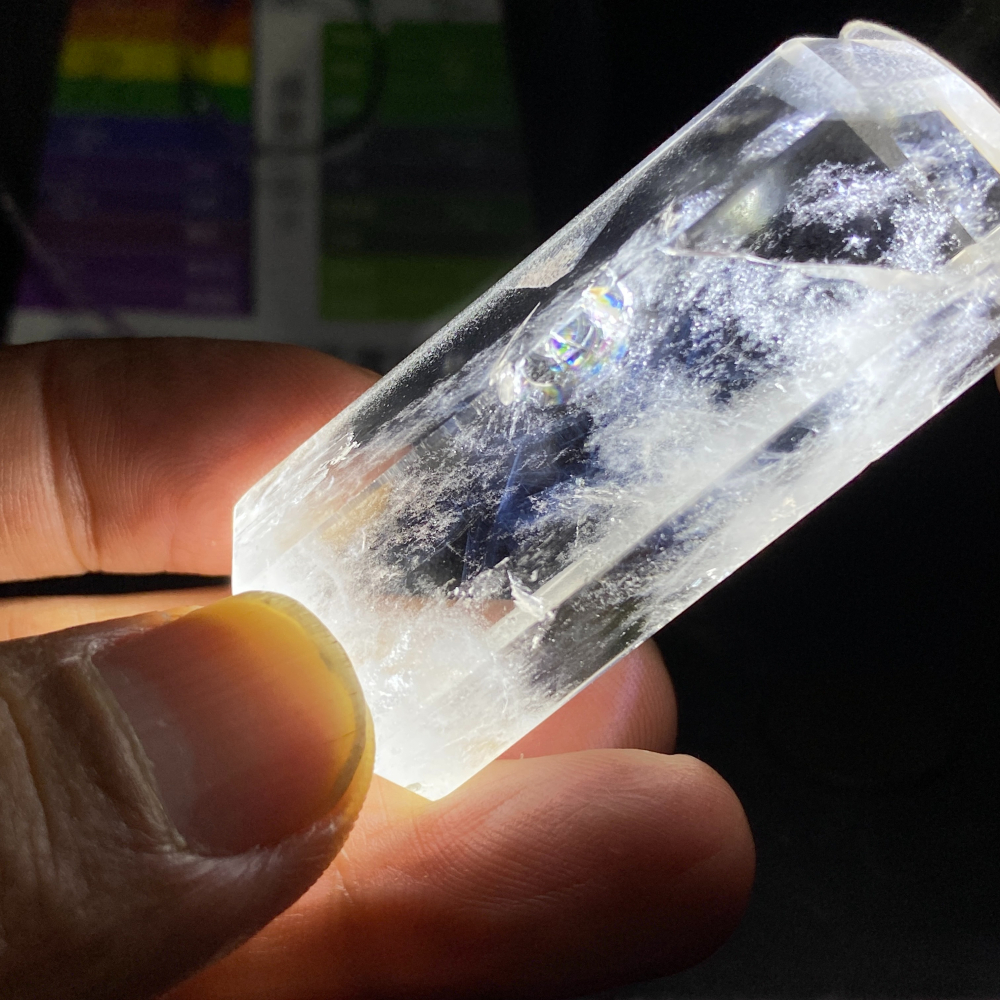 白水晶柱帶藍針56.1g高62.9mm-細節圖2