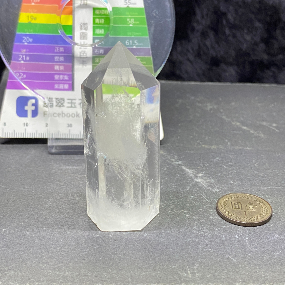 白水晶柱帶藍針56.1g高62.9mm-細節圖4