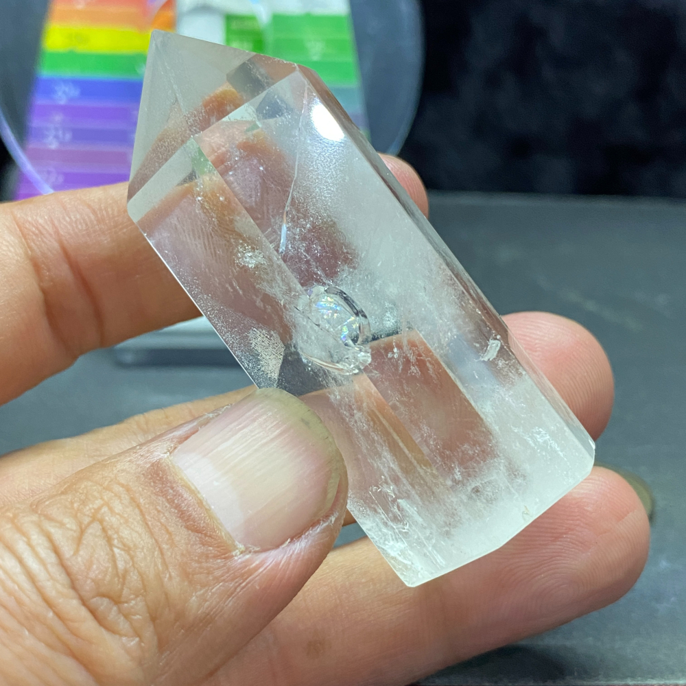 白水晶柱帶藍針56.1g高62.9mm-細節圖5