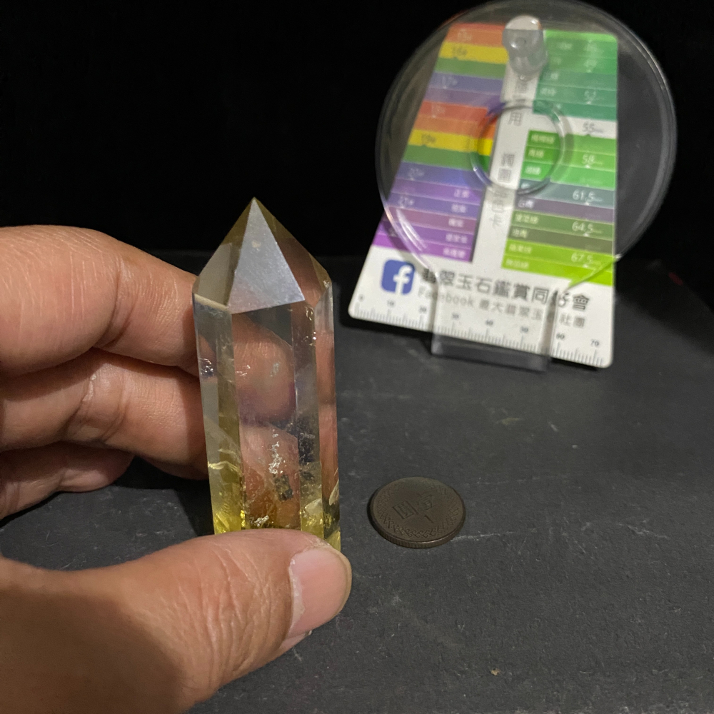 黃水晶柱帶藍針55.4g高71.8mm-細節圖3