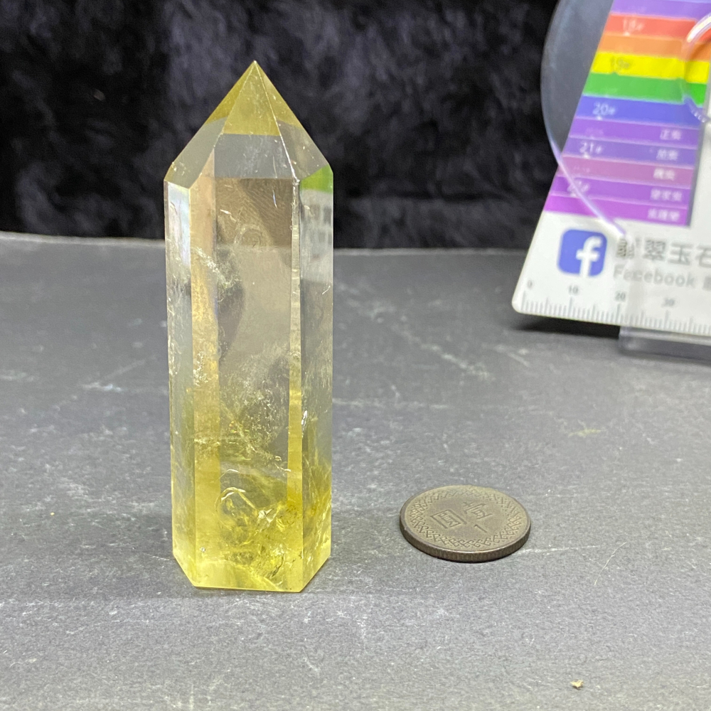 黃水晶柱帶藍針55.4g高71.8mm-細節圖5