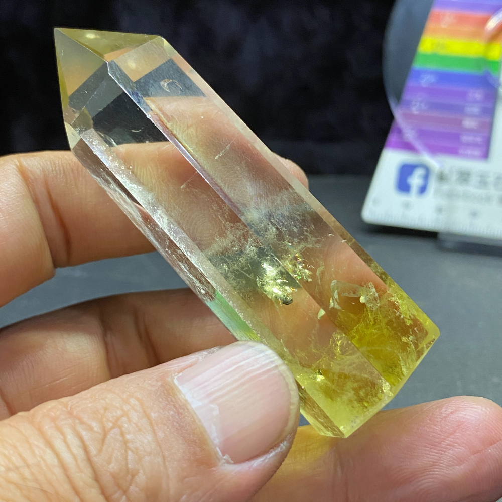 黃水晶柱帶藍針55.4g高71.8mm-細節圖6