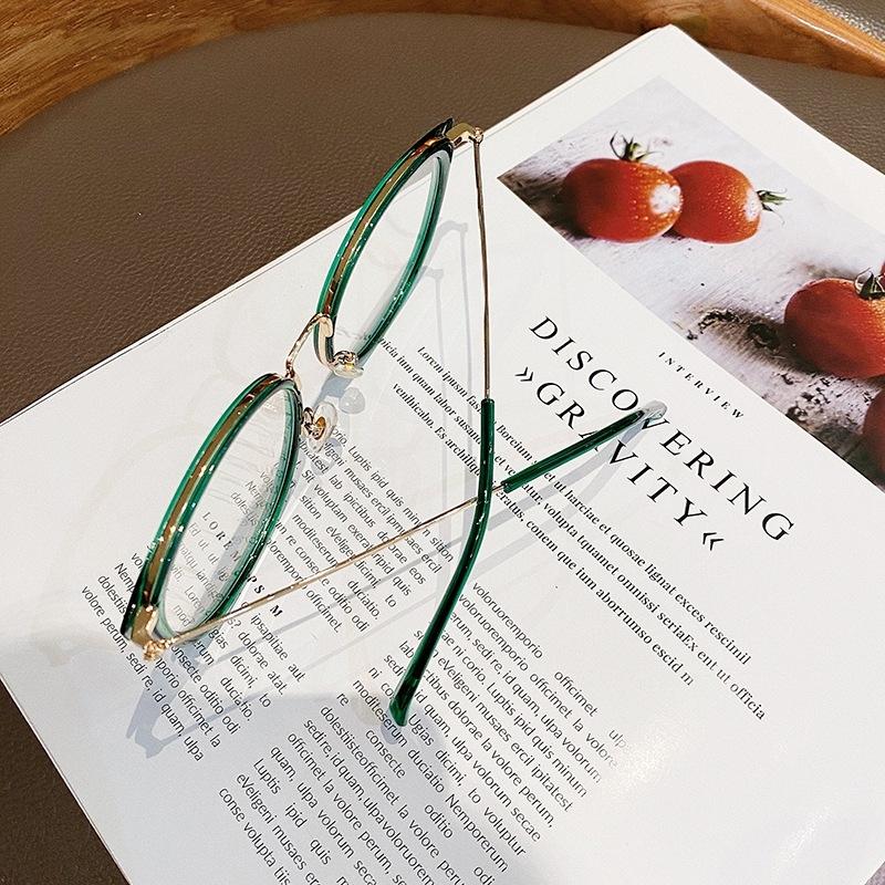 MyWa™️韓系文青大圓框眼鏡 黑框透明框綠框 當季穿搭明星同款 自拍網紅必備配件-細節圖6