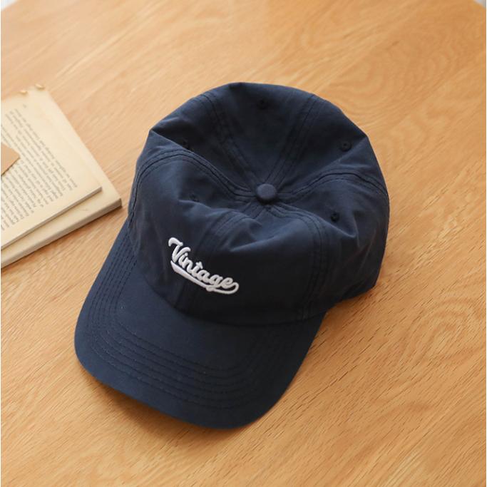 MyWa™️軟頂英文百搭棒球帽 VINTAGE刺繡字母鴨舌帽 男女通用新款潮流帽 H14-細節圖7