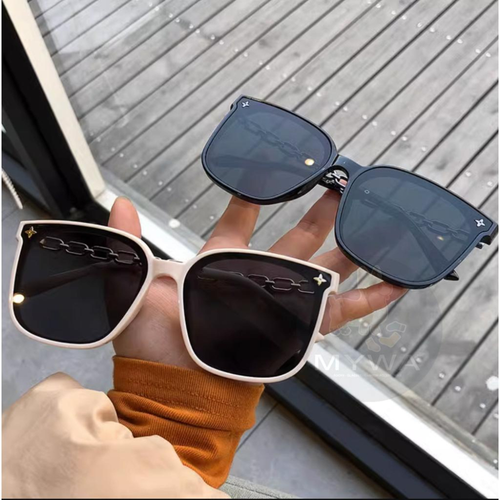MyWa™️新款超美韓系鏈條鏡腿墨鏡 時尚百搭 韓國熱賣 眼鏡 太陽眼鏡 抗UV-細節圖3