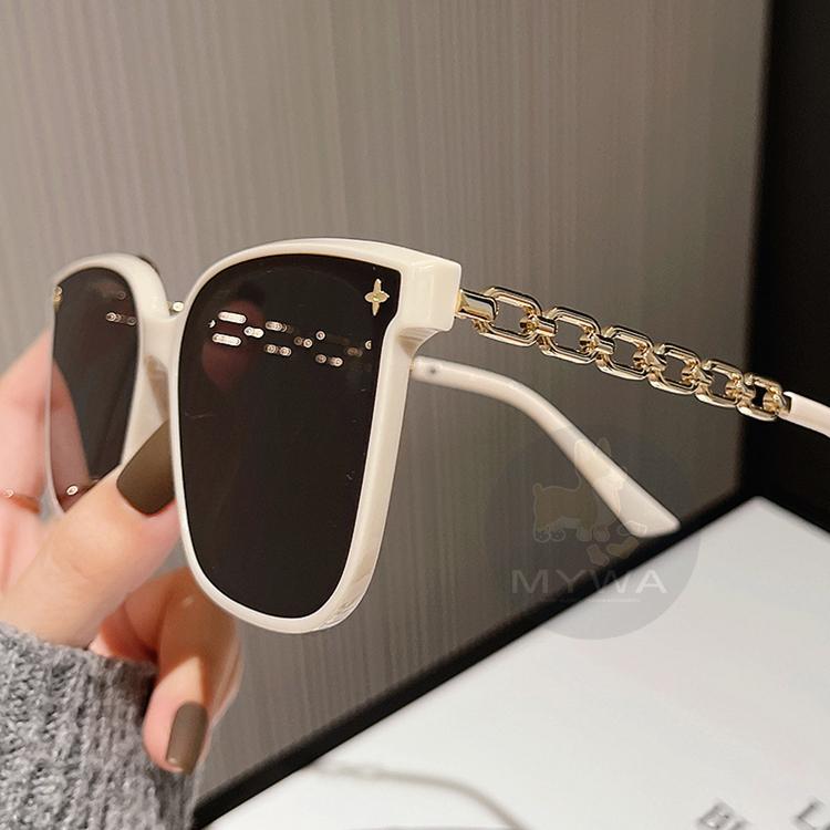 MyWa™️新款超美韓系鏈條鏡腿墨鏡 時尚百搭 韓國熱賣 眼鏡 太陽眼鏡 抗UV-細節圖6