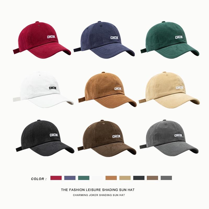 MyWa™️高質感磨毛復古棒球帽 鴨舌帽 老帽軟頂帽子歐美風刷毛潮帽 男女通用 H31-細節圖3