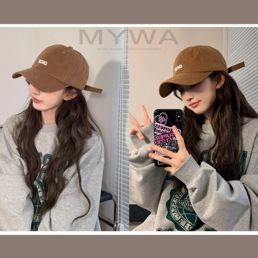 MyWa™️高質感磨毛復古棒球帽 鴨舌帽 老帽軟頂帽子歐美風刷毛潮帽 男女通用 H31-細節圖5