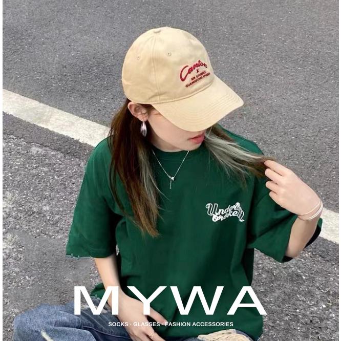 MyWa™️刺繡字母棒球帽系列 鴨舌帽子 遮陽帽潮流簡約時尚-細節圖6