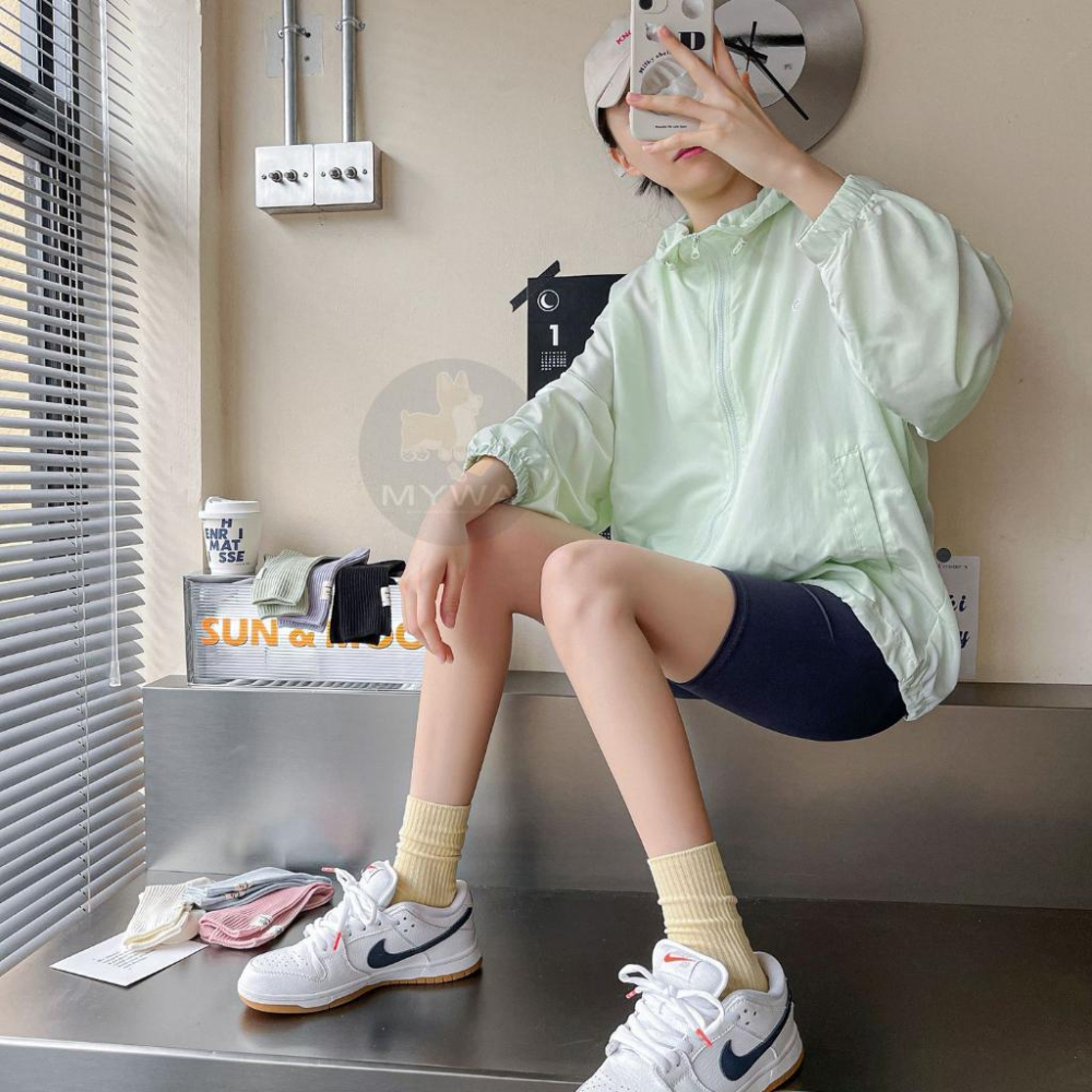 MyWa™️經典熱銷款馬卡龍女生長襪 中筒襪 捲捲襪 素色百搭舒適透氣W65-細節圖4