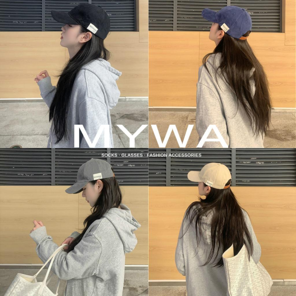 MyWa™️經典皮革後扣棒球帽 韓版顯瘦百搭帽子 男女都適合 H34-細節圖2