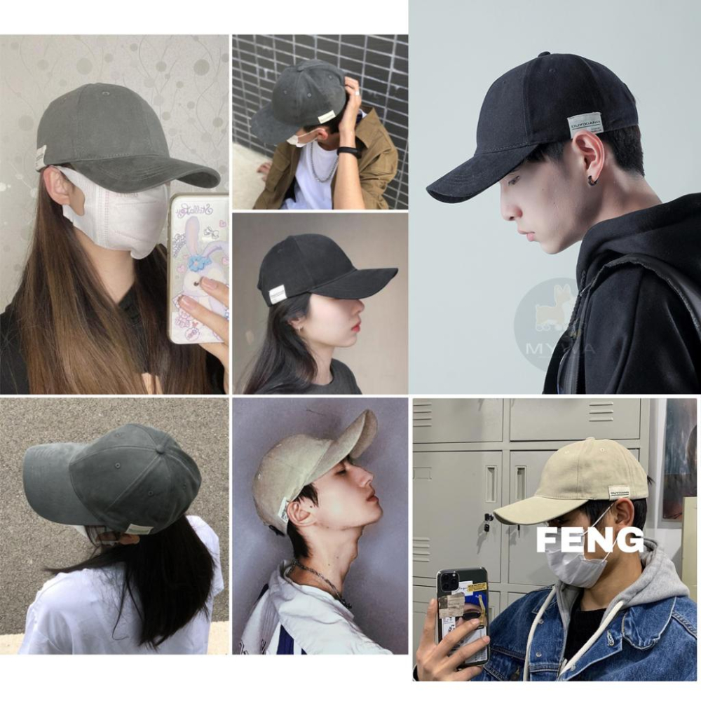 MyWa™️經典皮革後扣棒球帽 韓版顯瘦百搭帽子 男女都適合 H34-細節圖4