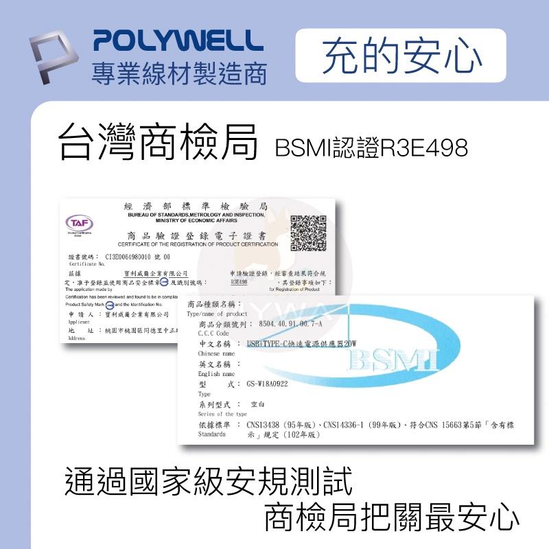 MyWa™️ POLYWELL PD雙孔快充頭 20W Type-C充電座 USB充電器豆腐頭 適用蘋果iPhone安卓-細節圖6