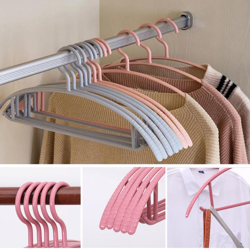 MyWa™️ 居家收納系列弧形防滑衣架  晒衣架 晾衣架 衣服褲子收納 莫蘭迪色日系風格-細節圖6