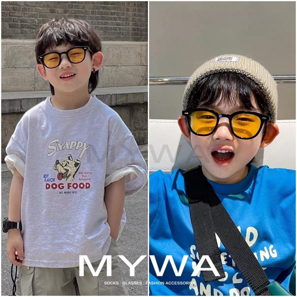 MyWa™️韓國流行微圓框兒童眼鏡 墨鏡 太陽眼鏡 親子款 小紅書爆款 漸層色-細節圖5