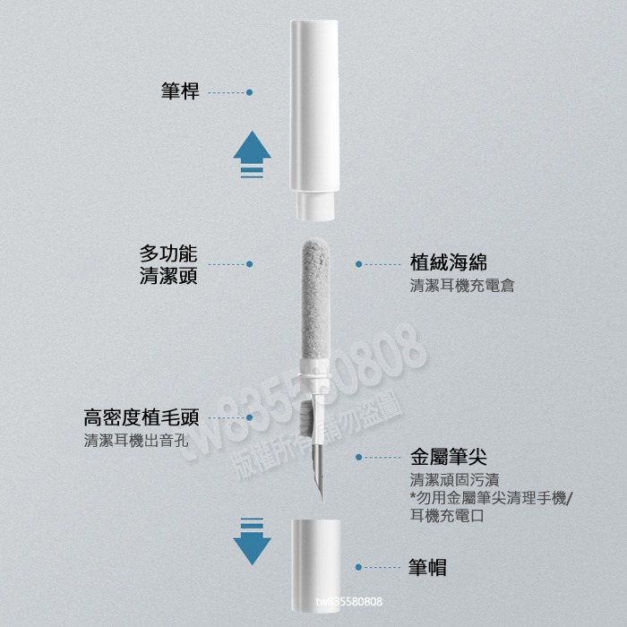 耳機清潔筆 耳機清潔工具 藍芽耳機 AirPods 相機清潔 筆電清潔 手機清潔 鍵盤清潔 清潔刷 耳機清潔 清潔工具-細節圖2