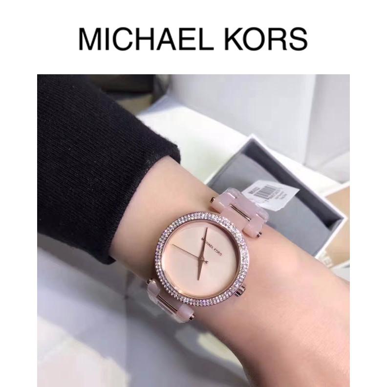 Michael Kors mk4322 mk4319 拼接 玫瑰金 水鑽 粉色 手錶 時尚錶 MK mk 錶 mk 手錶-細節圖9