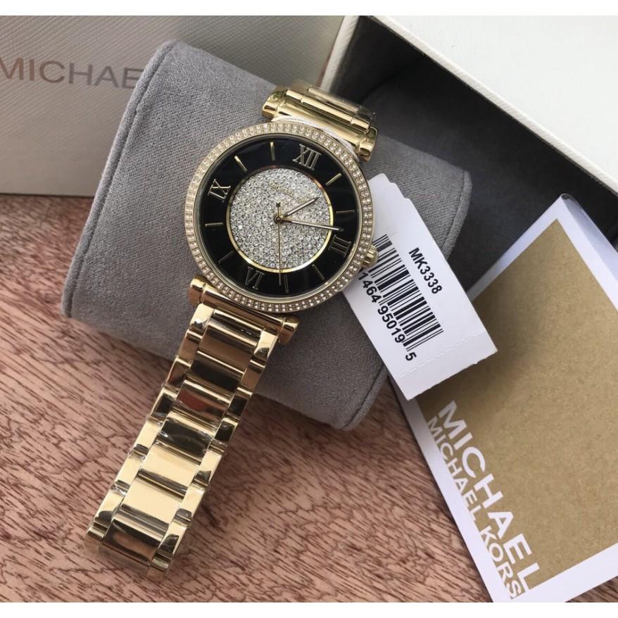 Michael Kors mk3338 mk3339 金色 玫瑰金 羅馬 黑色 錶盤 水鑽 時尚錶 mk 手錶 mk 錶-細節圖5