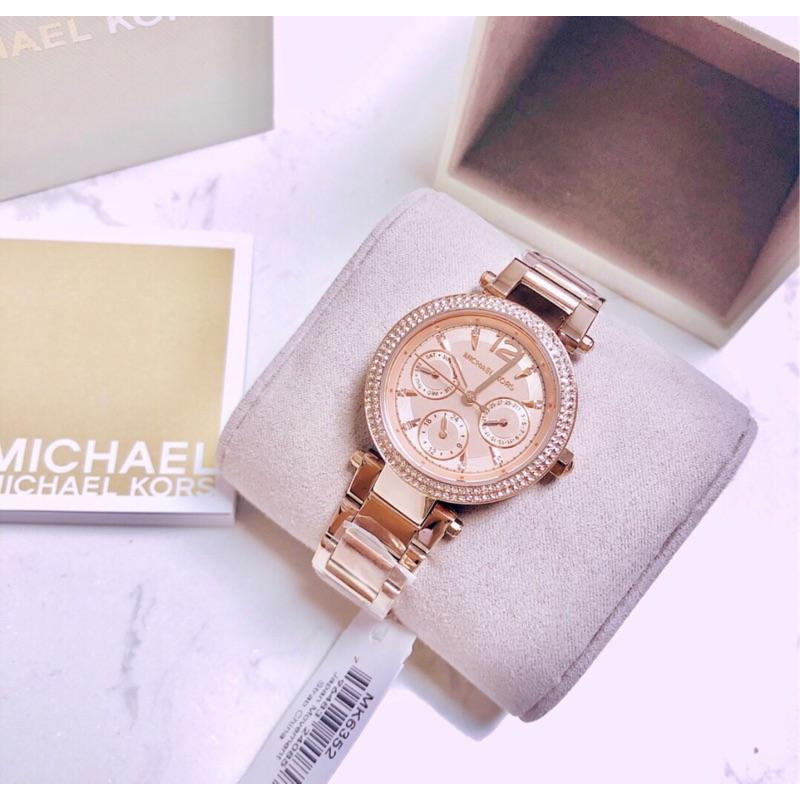 新款 Michael Kors mk6350 mk6351 mk6352 銀 金 玫瑰金 三眼 計時 mk 手錶 mk錶-細節圖7