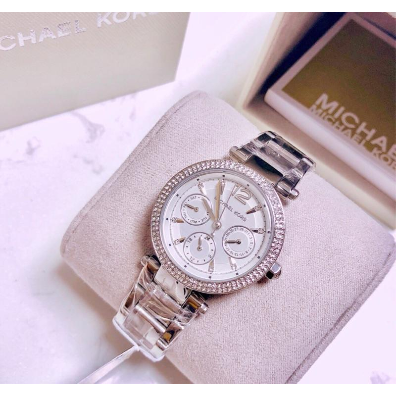 新款 Michael Kors mk6350 mk6351 mk6352 銀 金 玫瑰金 三眼 計時 mk 手錶 mk錶-細節圖9