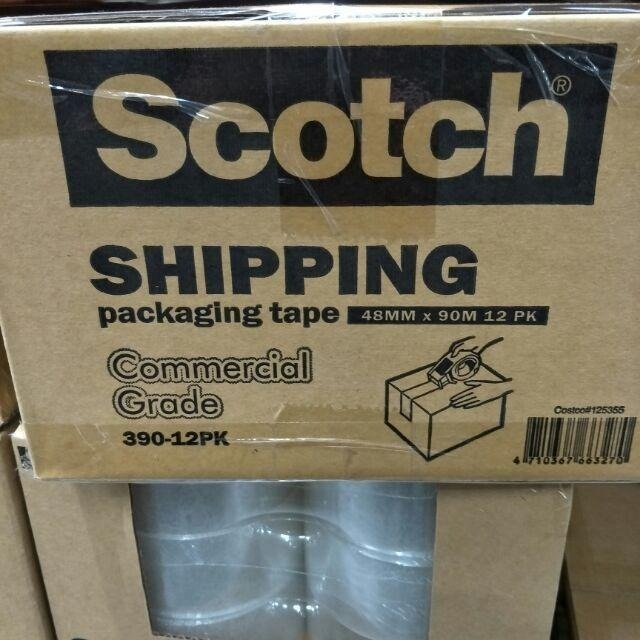 #517 3M透明封箱膠帶 48mx90M #125355 好市多代購 透明膠帶 膠帶 文具 黏貼 包裝 3M 封箱-細節圖2