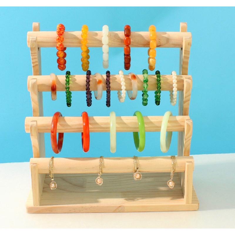 🎁HENRY百貨🎁台灣現貨 快速發貨 原木手珠架 小手圍可用 手珠架 手排架 手環架 手鐲架 展示架 手鍊架 T字架-細節圖2