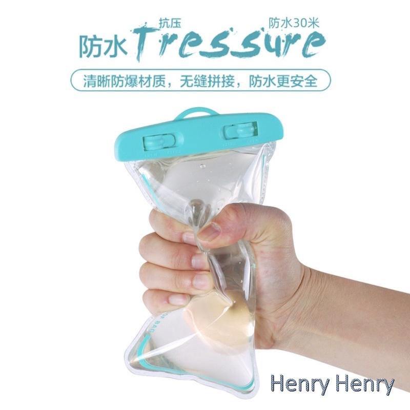 🎁HENRY百貨🎁台灣現貨 防水手機套解觸屏游泳手機袋,附掛繩 手機防水袋 手機夾鏈袋 防水袋 可觸控-細節圖4