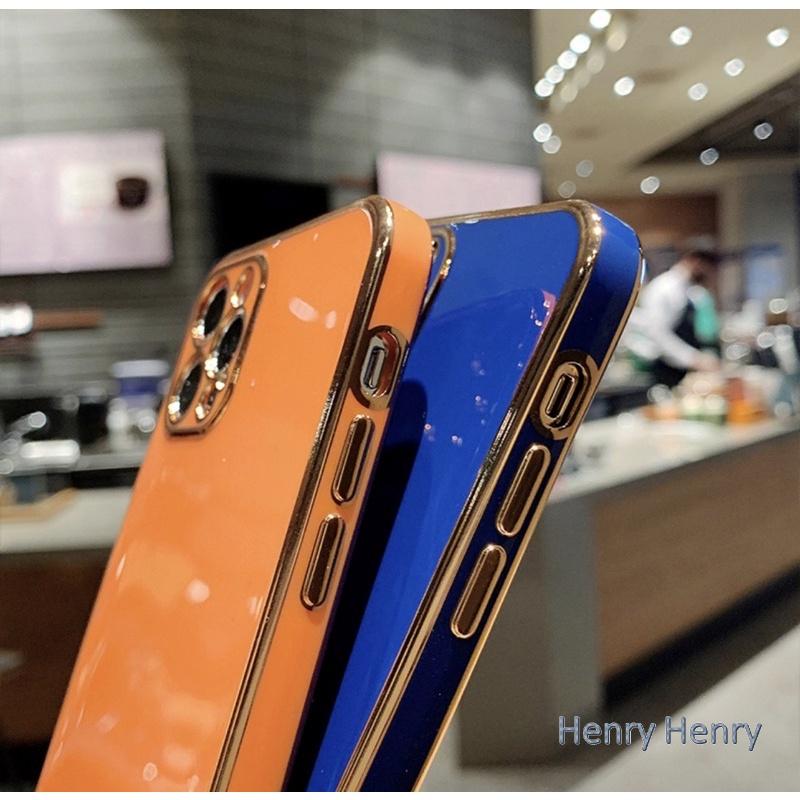🎁HENRY百貨🎁電鍍雙色手機殼 爆款 防摔 純色 蘋果 iPhone12 13 pro max plus 軟殼 多色可-細節圖3
