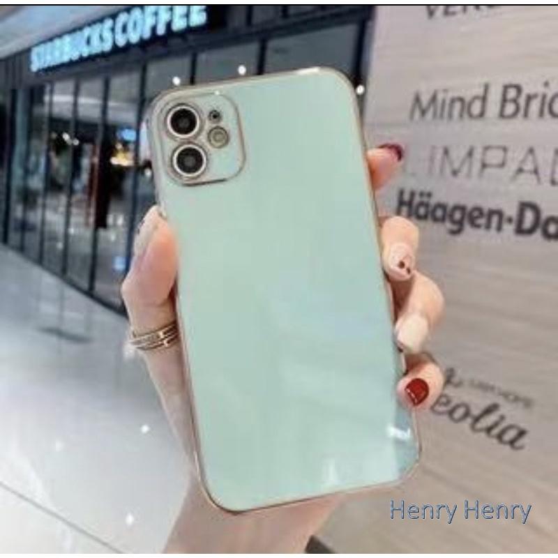 🎁HENRY百貨🎁電鍍雙色手機殼 爆款 防摔 純色 蘋果 iPhone12 13 pro max plus 軟殼 多色可-細節圖9
